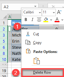 remove unique values delete rows