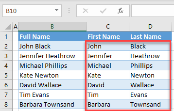 text split into columns final2