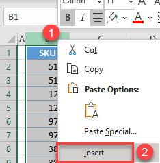 undo sort index column 1b