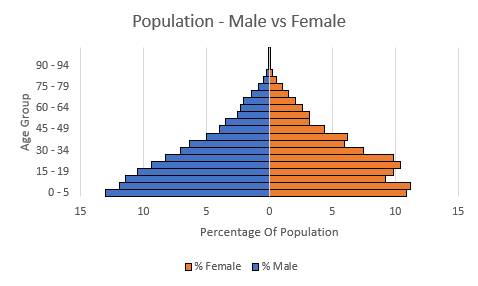 Population Pyramid Graph in Excel