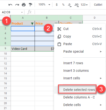 delete rows blank cells 22