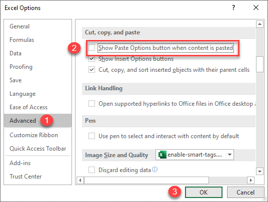 disable paste options autofill