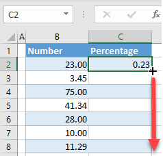 add percentage style to numbers 2