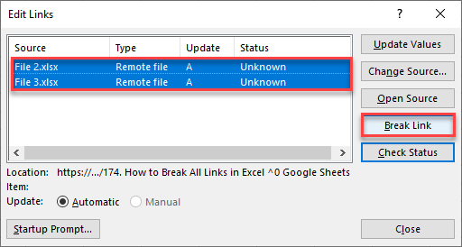 how-to-break-all-links-in-excel-google-sheets-auto-vba