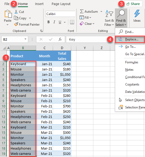 find and replace multiple values 1