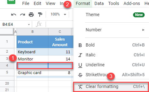 google sheets clear content final 2a