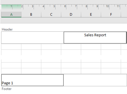 header and footer initial data