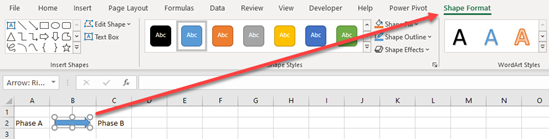 insert a shape in excel 4