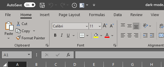 How to Make Excel Dark Mode - Auto VBA