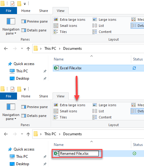 rename a file in excel 7