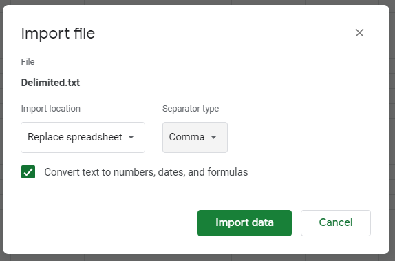 Clean Data GS Delimited