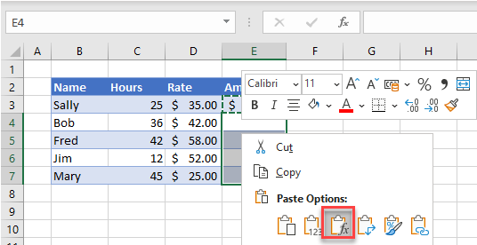 CopyCells Paste Special Formula