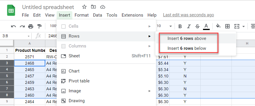 InsertRow GS Menu Insert Multiple