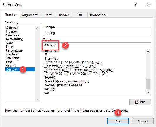 add units to numbers 2