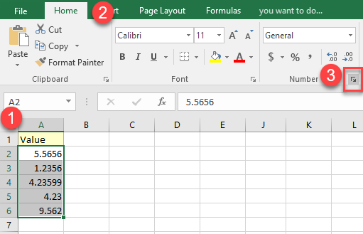 round numbers without formula 2