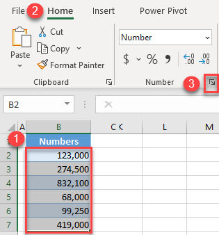 thousands number format 1