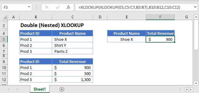 Double(Nested) XLOOKUP main