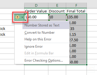 greentriangle error drop down