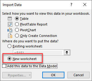 importxml new worksheet