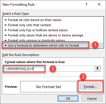 altrowcolor create rule