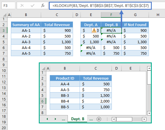 xlookup multiple sheets03