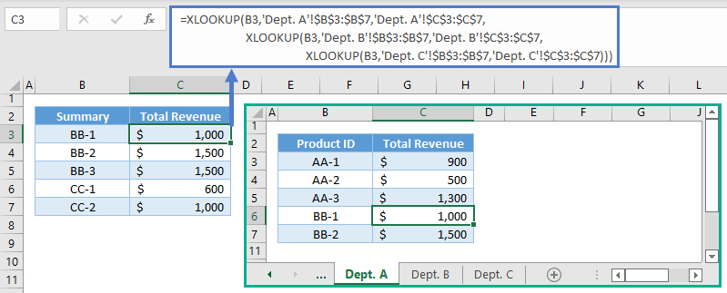 xlookup multiple sheets 05