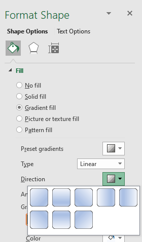 AddGradient format shape