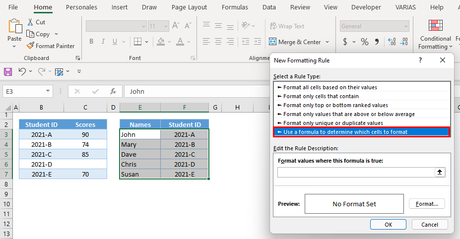 Apply conditional formatting step3