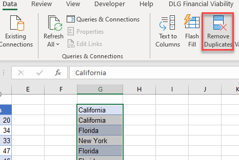 datavalidation remove duplicates