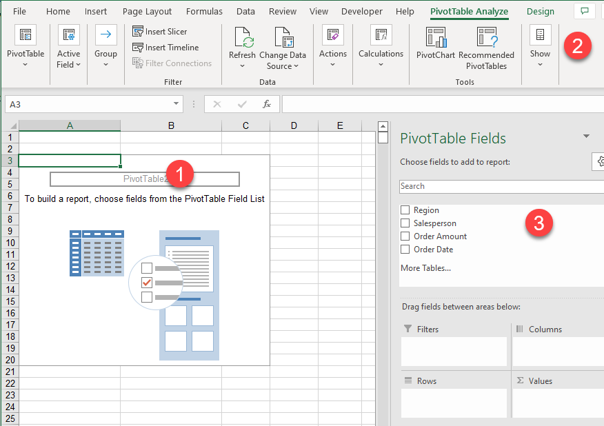 pivot table screen