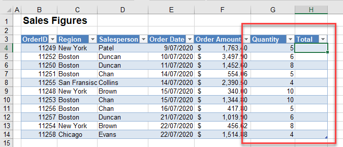 createtable add columns