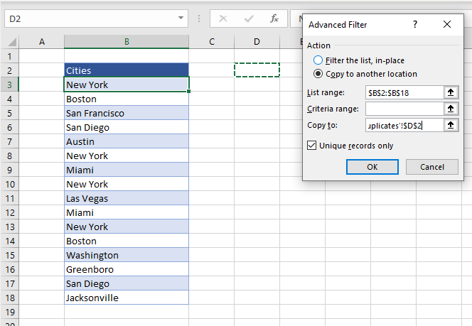 findduplicates filter advanced