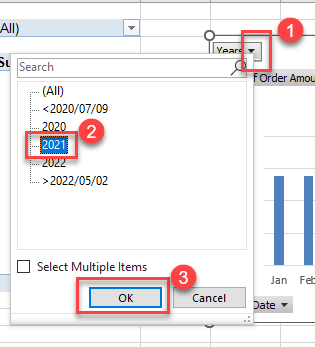 pivotchart drill down