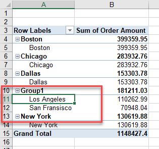 pivotdate group