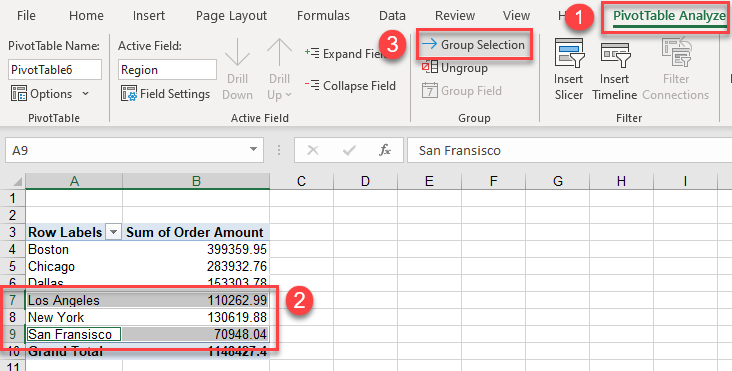 pivotdate ribbon group