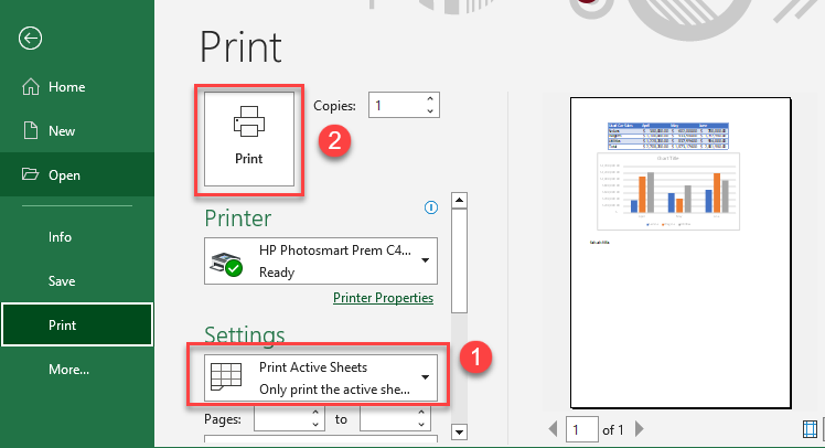 printchart print active sheet