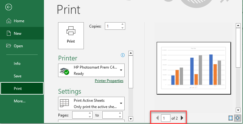 printchart print two sheets