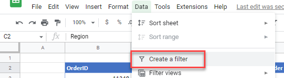 columns sortable gs menu