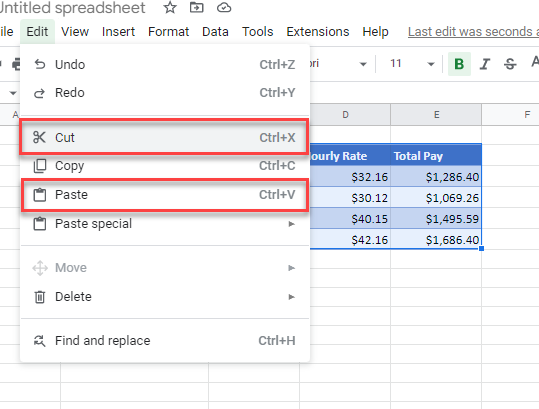 How To Move A Table In Excel & Google Sheets - Auto VBA