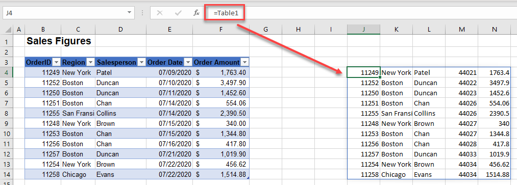 tabletypes dynamic table