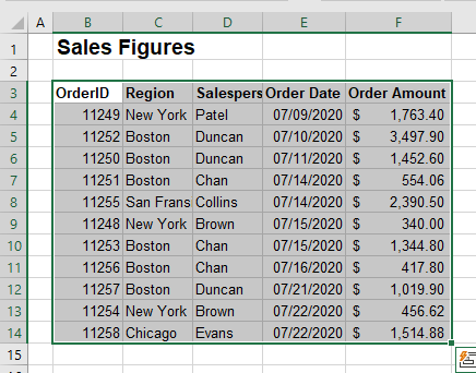 tabletypes select cells